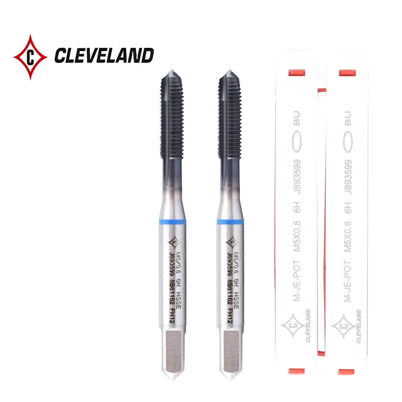 CLEVELAND HSSE-M35 With JP Spiral Pointed Tap M3 M4 M5 M6 M8 M10 M12 M14 M16 Machine Screw Thread Taps For Stainless Steel