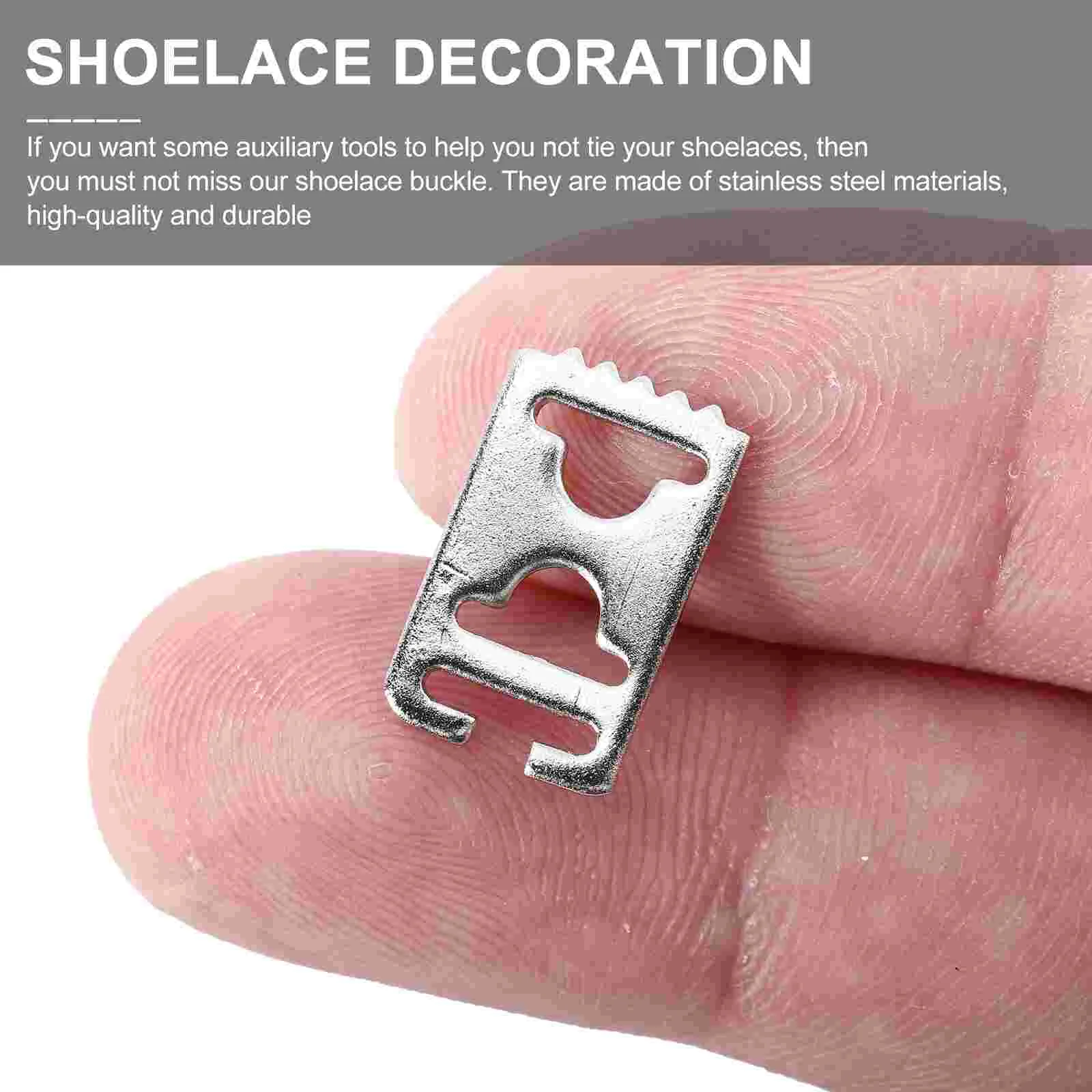 16 Pcs Lazy Shoe Lace Buckle Shoelaces Accessories Invisible Connector Stainless Steel Metal Buckles Child