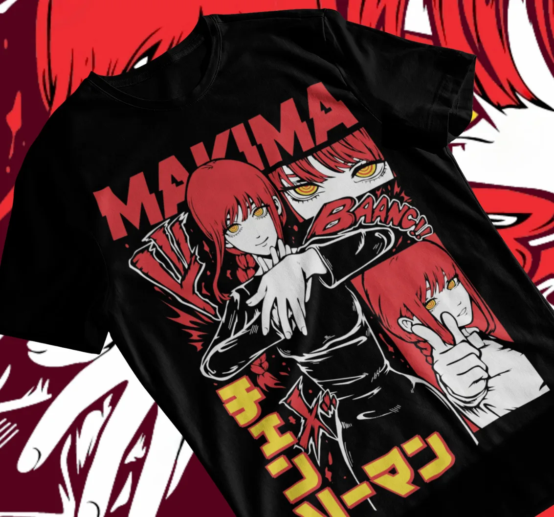 

Chainsaw Man T-Shirt Denji and Makima T-Shirt Anime Manga T-Shirt Pochita Soft