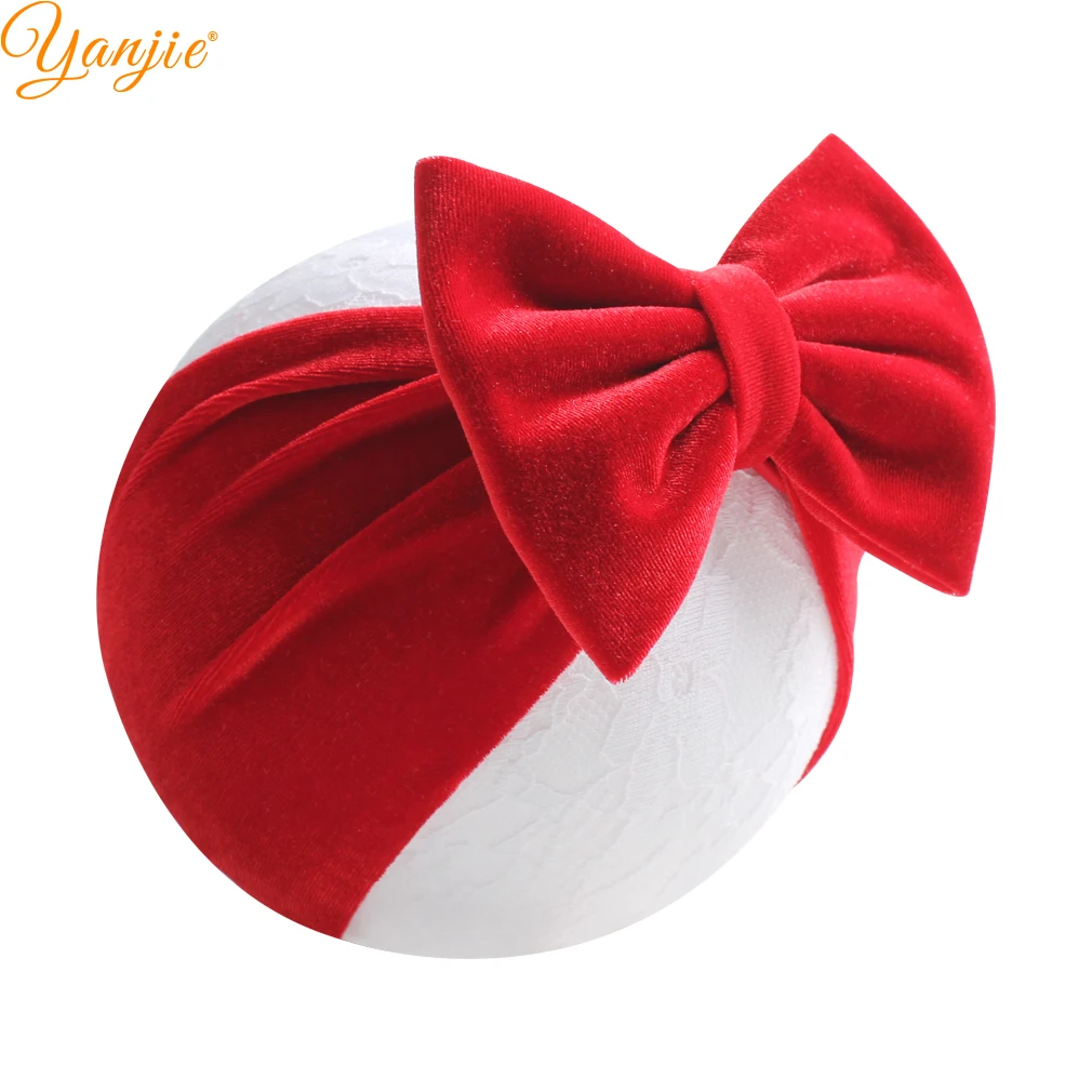 YANJIE Funky 2022 New Velvet Headband Hair Bows Spring  Warm Hair Bands DIY Hair Accessories For Girls Bow Headwrap Party Mujer