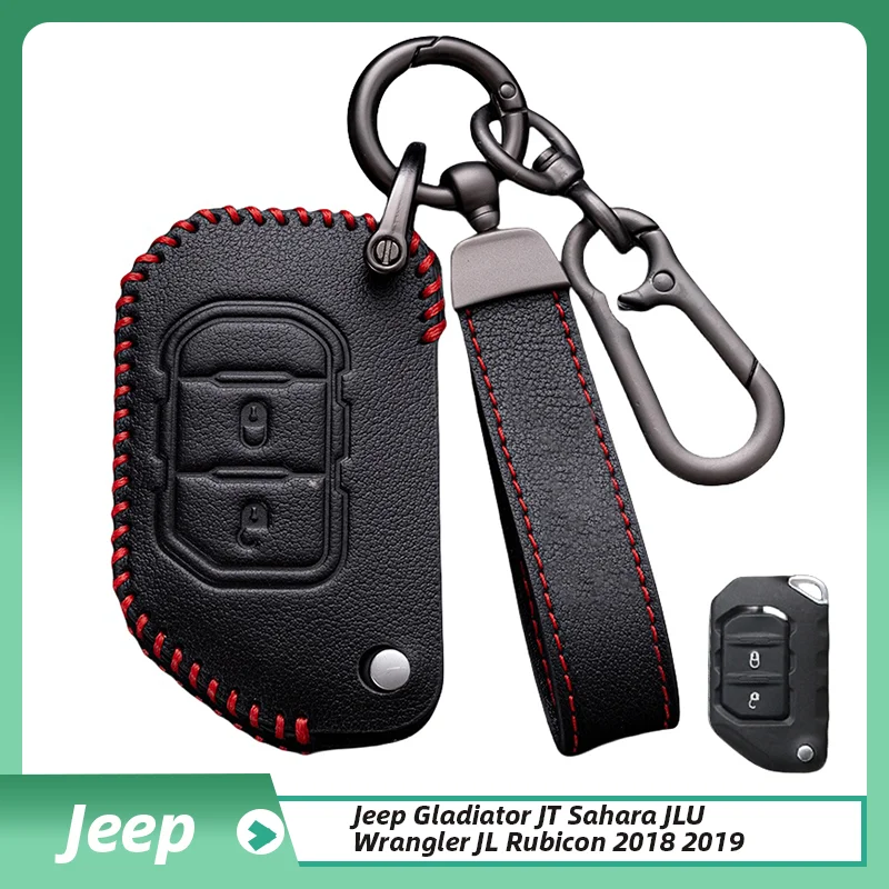 

Durable Car Key Shell Fob Holder Cover Remote Protector Case for Jeep Wrangler JL TJ Gladiator JT 2018 2019 Keychain Protector