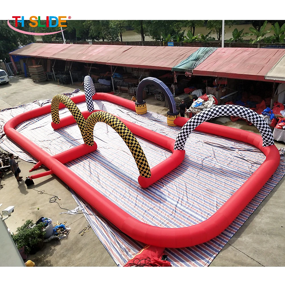 Go Karts air inflatable racing track,inflatable airtracks,outdoor customized air race track