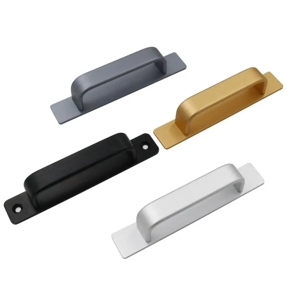 Sliding Barn Door Handle Pull Self-Adhesive Balcony Door Handle Aluminum Alloy Interior Door Furniture Handle Cabinet Hardware