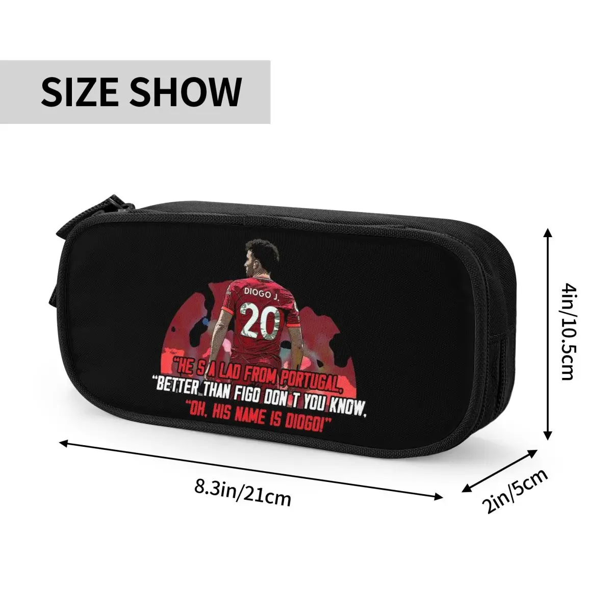 مقلمة Diogo Jota لكرة القدم رقم 20، حقائب حامل أقلام للطلاب، تخزين كبير للطلاب، هدايا مدرسية، صندوق رصاص
