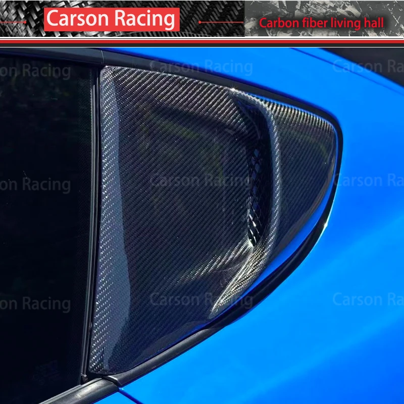 For Porsche 718 Cayman WET Carbon Fiber Rear Window Side Vent Spoiler Wing Real Forge Carbon Fiber Rear Window Side Grille