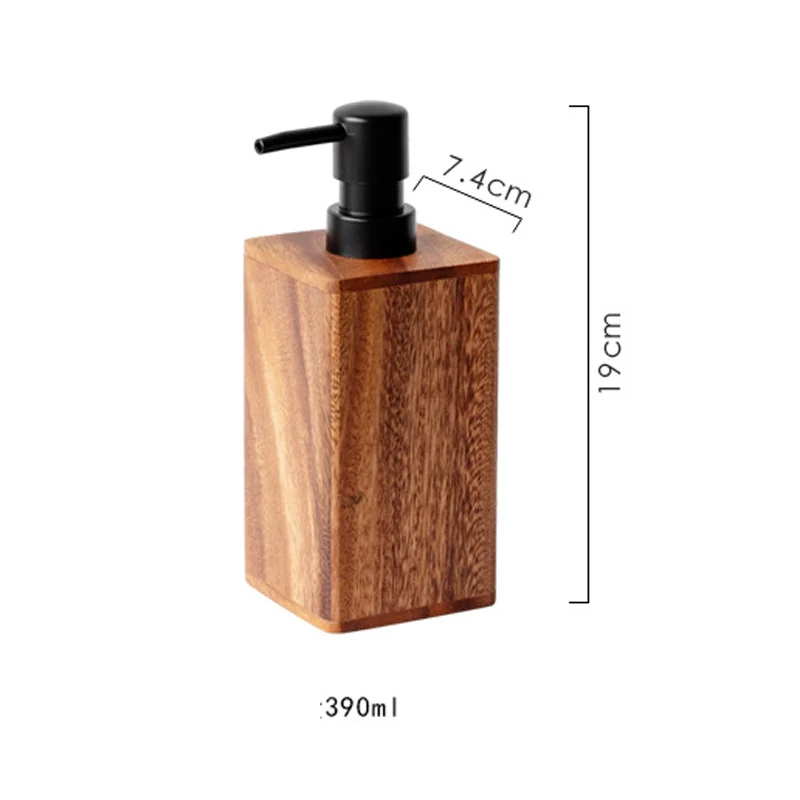 200/390ML Retro Solid Wood Pressed Bottle Of Walnut Wood Handwashing Bottle Shampoo Shower Gel Packaging Bottle Tools