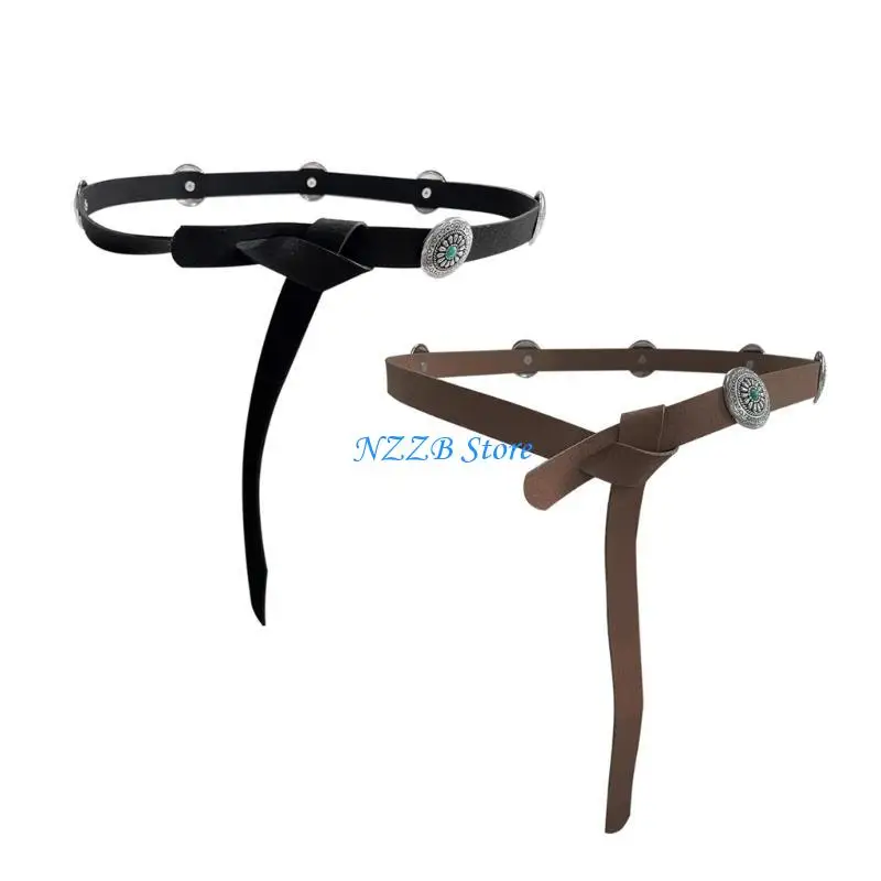 T21F 허리 벨트 새겨진 꽃 카우보이 카우걸 매력 빈티지 벨트