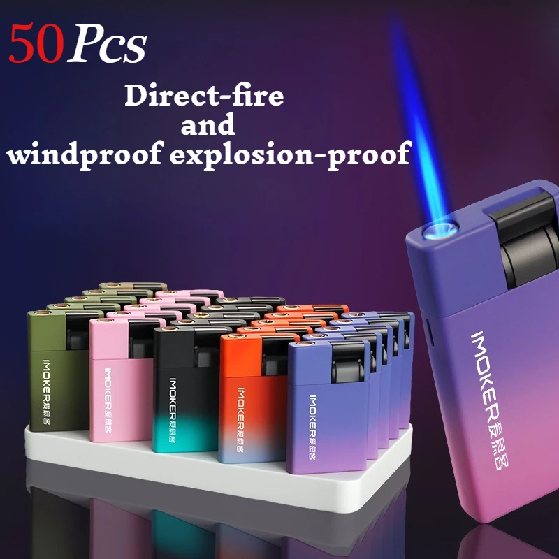 

50Pcs New Windproof Lighter Wholesale, Trendy Metal Refillable Lighter with Stylish Design
