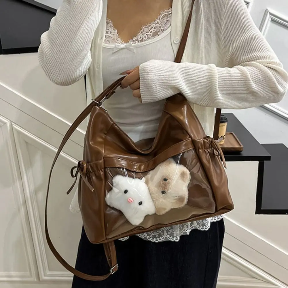 

New Design Bow Shoulder Bag Korean Style Leather Crossbady Backpack Large Capacity Waterproof Casual Commuting Bag Outdoor