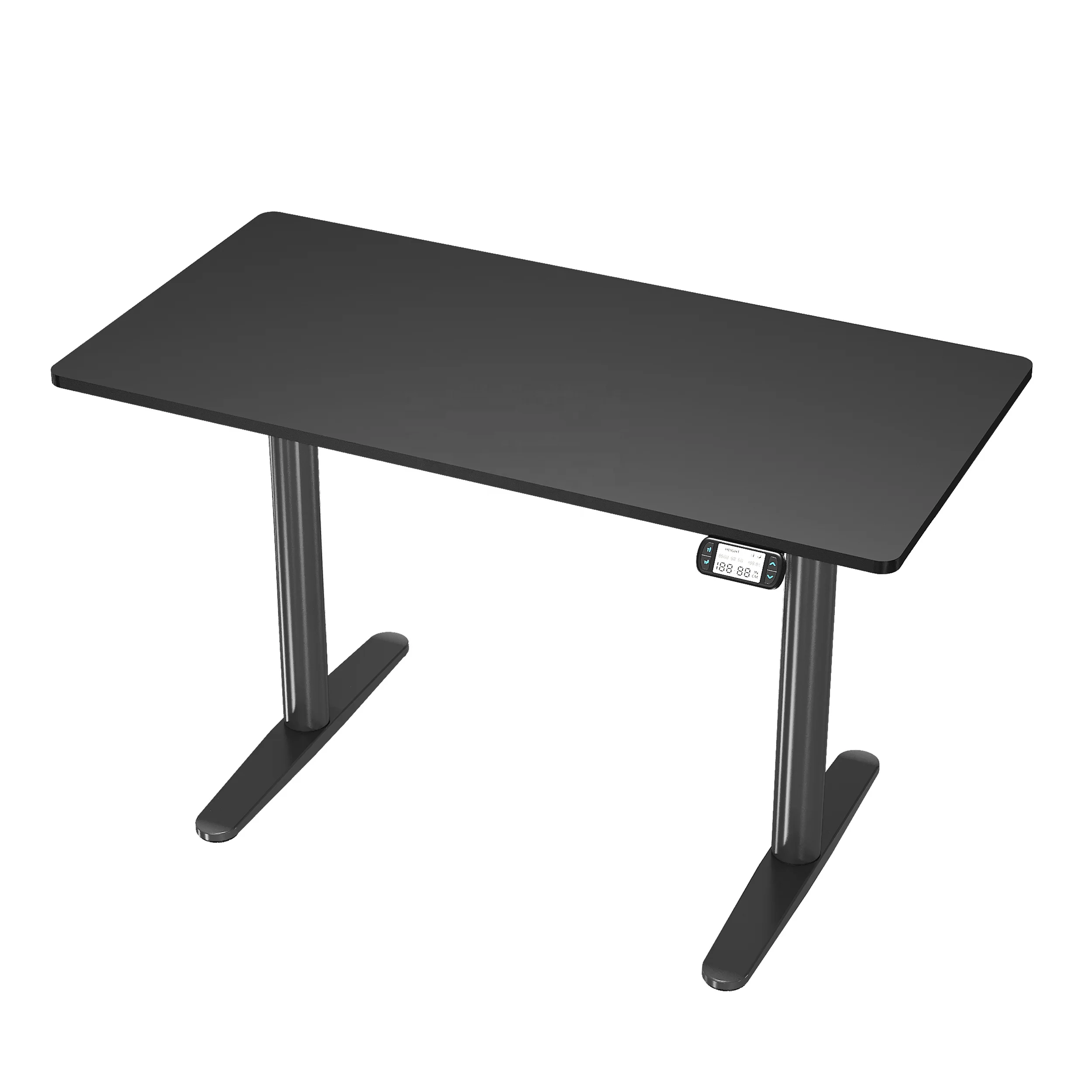 Modern Standing Desk Dual Motors Electric Frame with Thermal Protection Wooden Material 80kg Capacity