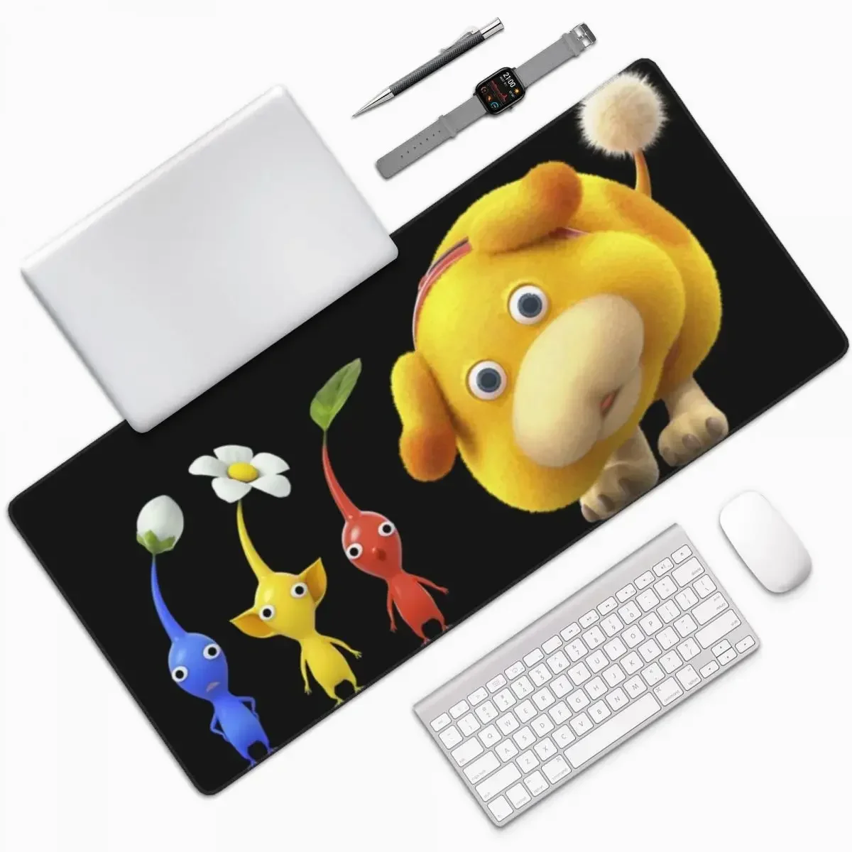 

Pikmin 4 Large Mouse Pad Computer Keyboard Mouse Mat Gamer PC Laptop Desk Mat Office Accessories Table Mats