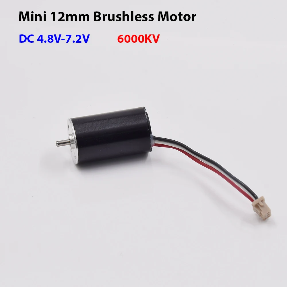 Micro Mini 12mm BL1220 BLDC 3-Phase Brushless Motor DC 5V 6V 7.2V High Speed High violent Engine for Toy Car Model