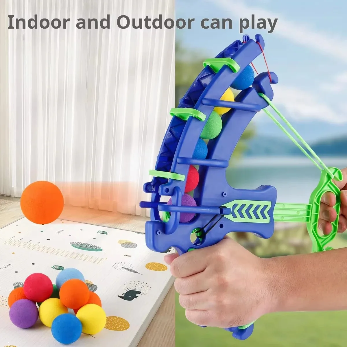 Throw Sport Slingshot Target Bubble Gun Soft Ball Kids Toy Automatic Soap Blower Outdoor Party Games Children Boy Birthday Gifts view 5
