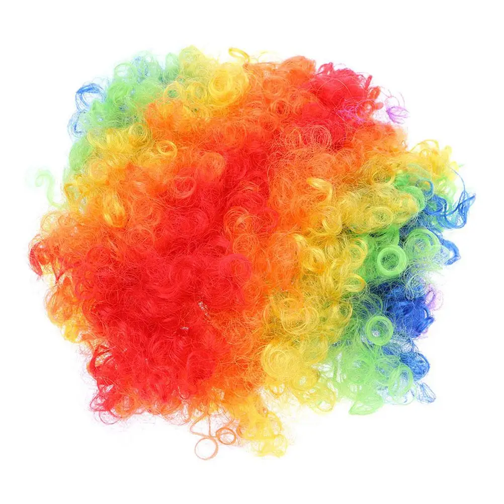 

3 Pcs Three-piece Clown Set Has Wig Cosplay Party Dress Makeup Suit Costume Hat
