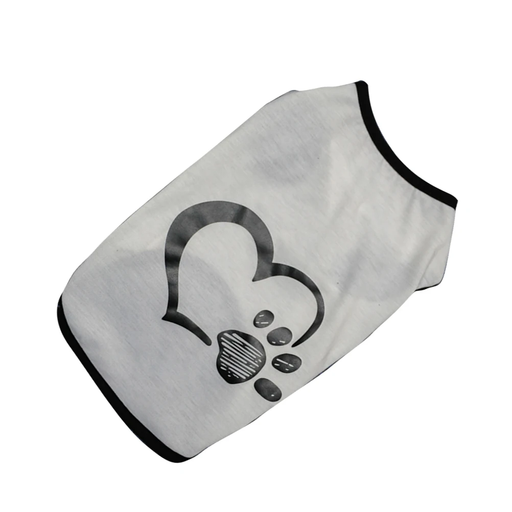 

Pet Love Footprint Vest Summer Costume Small Dogs Clothing Dog Apparel Party Clothes Stylish Heart Pattern Pet Supplies