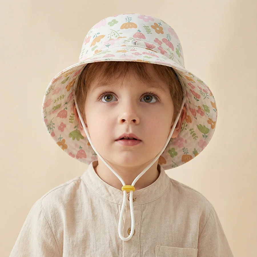 Spring and Summer Children's Fisherman Hat - Lightweight, Cute Cartoon Baby Cap - Outdoor Windproof and Sunproof Hat