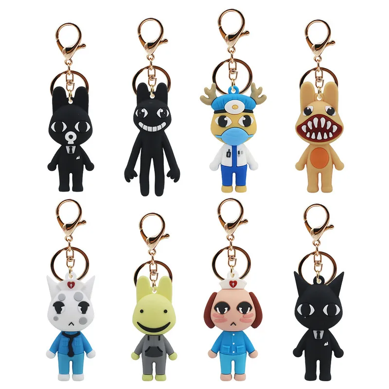 Animal Hospital Pendant Horror Game Animal Hospital Anomaly Cat Dog Penguin Bunny Animal Hospital Keychain Ccosplay Gifts