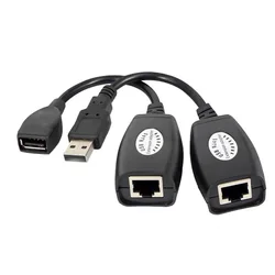 USB Extender USB to RJ45 Extension Cable USB Signal Amplifier Connected With a Network Cable (RJ45 interface) Up to 50 Meters