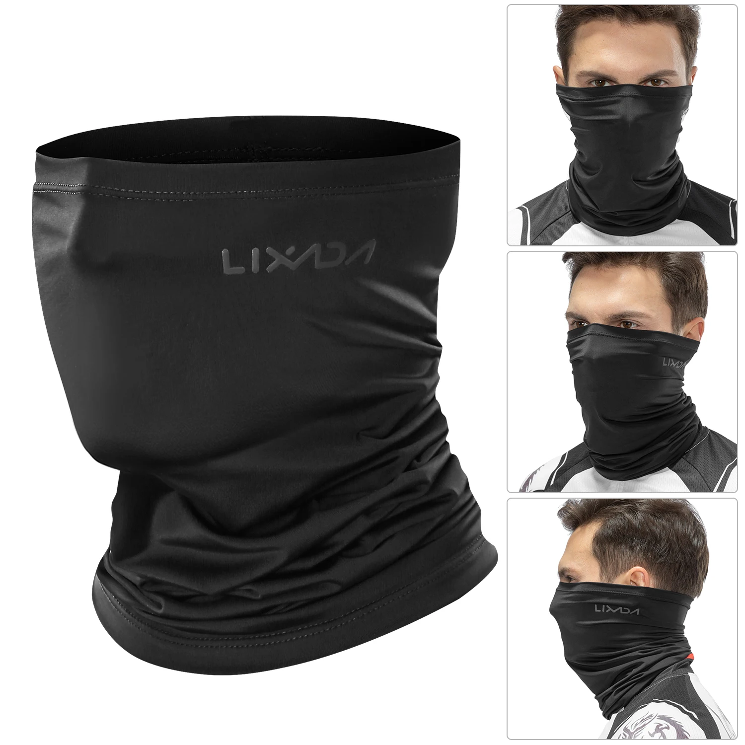 Lixada Cycling Half Face Cover Motorcycle Neck Warmer Riding Neck Gaiter Cooling Climbing Running Hiking Neck Wrap Ice Silk Dust