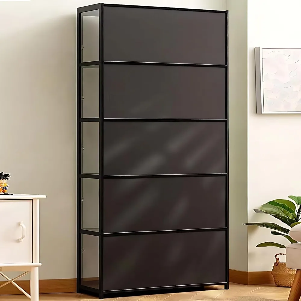 خزانة تحف من زجاج الأكريليك مكونة من 5 طبقات لعرض المقتنيات والألعاب #5