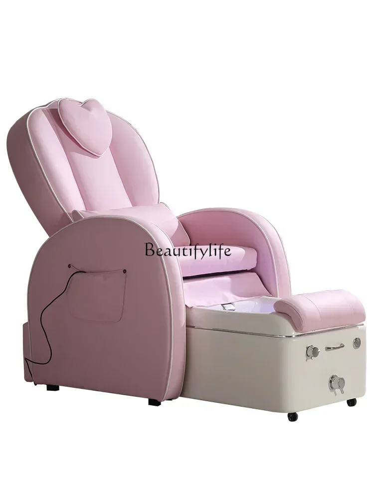 

Electric Manicure Couch Reclining Foot Bath Beauty Eyelash Massage Chair