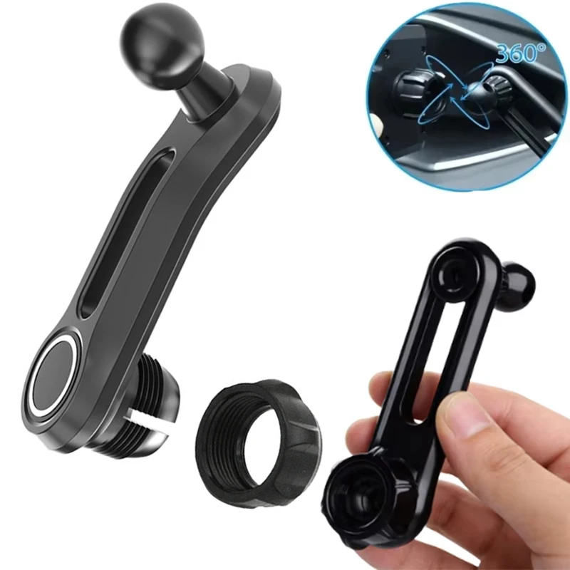 

Car Phone Stand 17mm Round Mount Adapter Car Air Outlet Vent Phone Stand For Mobile Phone Accessories Phone Stand Extension Arm