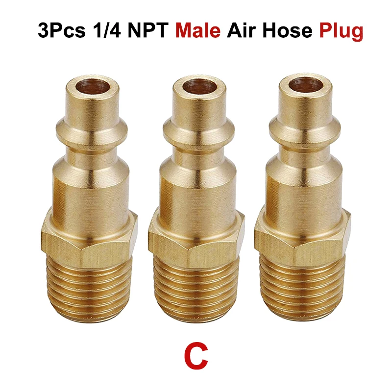 

1/4 Inch NPT Air Hose Fittings Quick Connect Air Coupler and Plug Female Male Thread Industrial Air Compressor Connector