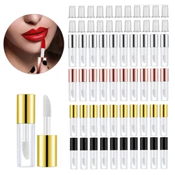 1.2ML Empty Rose golden/Black/Silver Lip Gloss Tube Plastic Refillable Bottles Liquid Lipstick Container lipgloss Sample Bottle