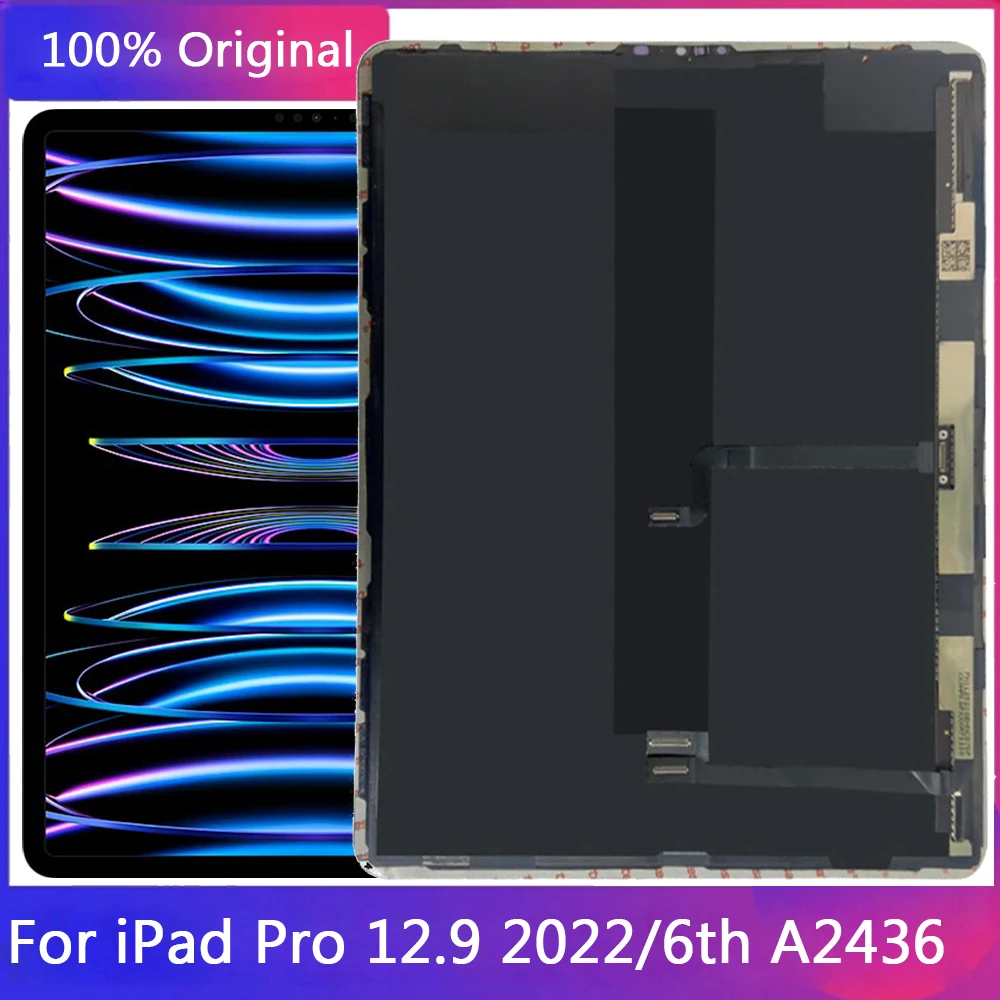 Original For Apple iPad Pro 12.9 2022 A2436 LCD Display Touch Screen For iPad Pro 12.9 6th A2437 LCD Screen Display Parts