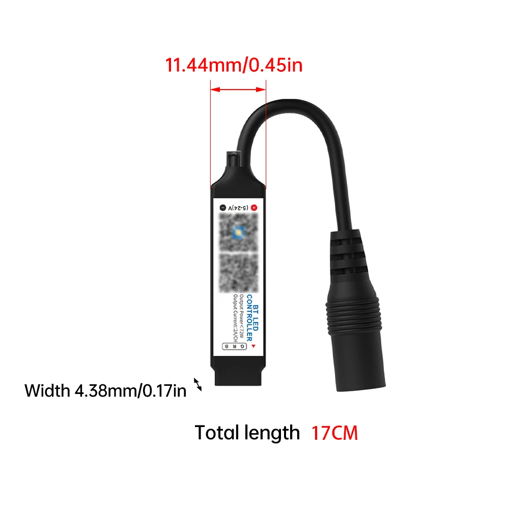 RGBストリップライト用のカラフルなインテリジェントコントローラー,Bluetooth制御,RGBテープライト用の調光,DC 5v,12v,24v