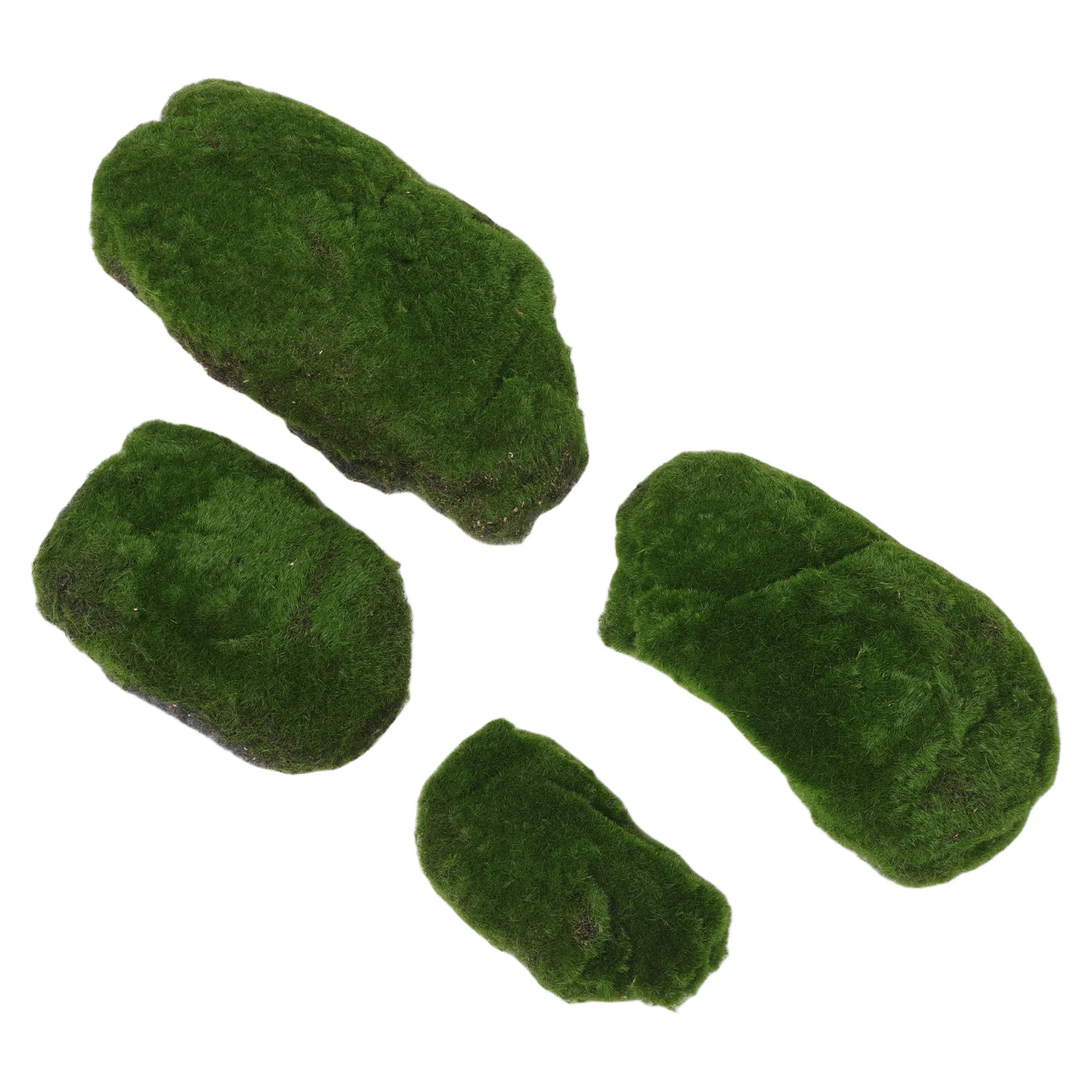 

4pcs Large Decorative Faux Moss Stones Preserved For Indoor Wall Art Home Office Decoration Diy Craft Projects Easy Install No