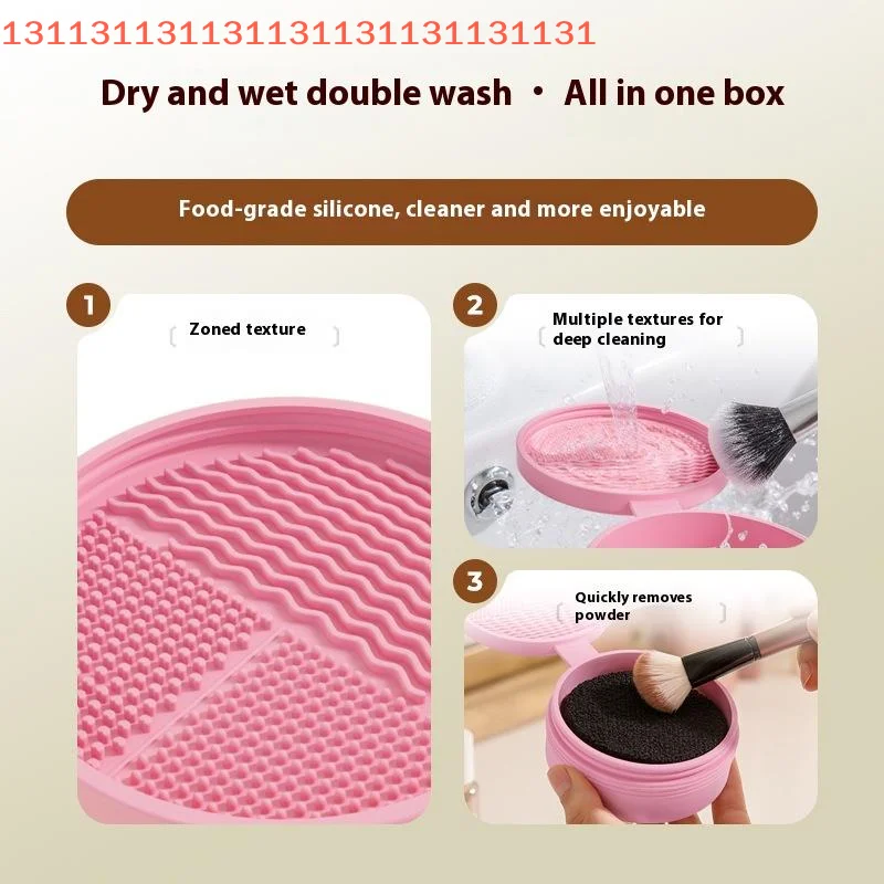 Cosmetisch waspoederhulpmiddel voor make-upaccessoires Make-upborstelreinigingsdoos met snelle schone spons Droge oogschaduwborstelsreiniger