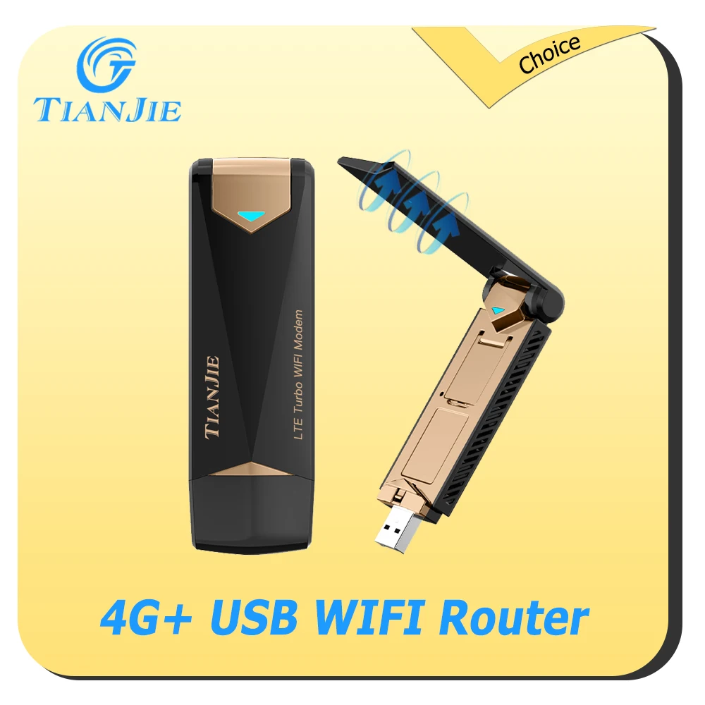 

TIANJIE UF909 4G LTE WiFi Router with 270° Foldable Antenna Precision Signal Direction Optimization (Basement/Car Use) 150Mbps
