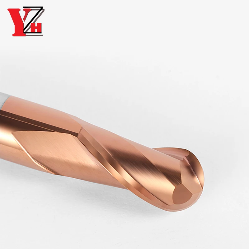 Kogelfrees HRC55 2-fluit wolfraamcarbide frees CNC-bit R0.5 R0.75 R1 R1.25 R1.5 R1.75 R2 R3 R4 R5 R6 R7 R8 R9 R10