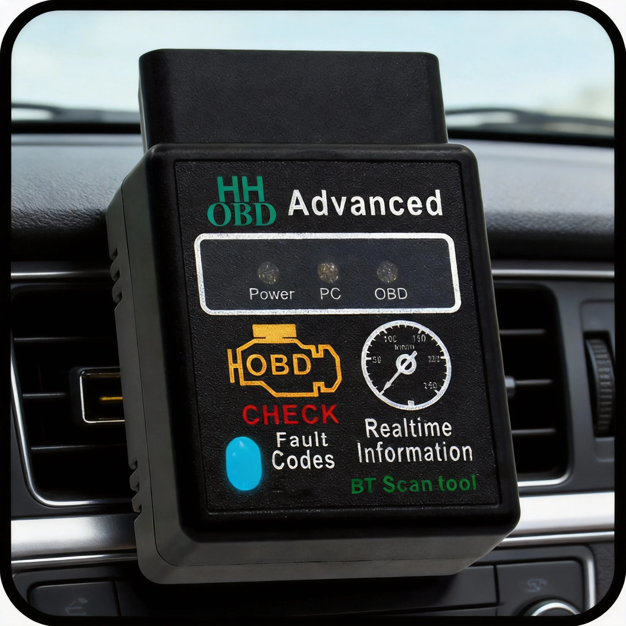 1/2/3PCS OBD2 Scanner Adapter BT, Wireless Diagnostic Code Reader OBD II Scan Tool Reset & Clear Check Car Engine Light Tool