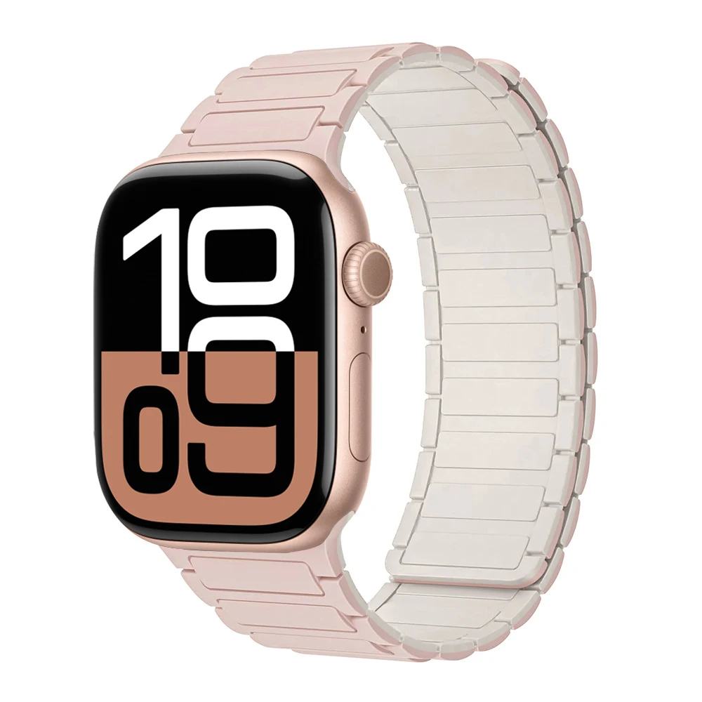 Magnetisches Schlaufenarmband für Apple Watch-Armbänder 46 mm 44 mm 40 mm 45 mm 41 mm 42 mm Silikonarmband iWatch Serie 11 10 9 8 7 6 SE Ultra 3