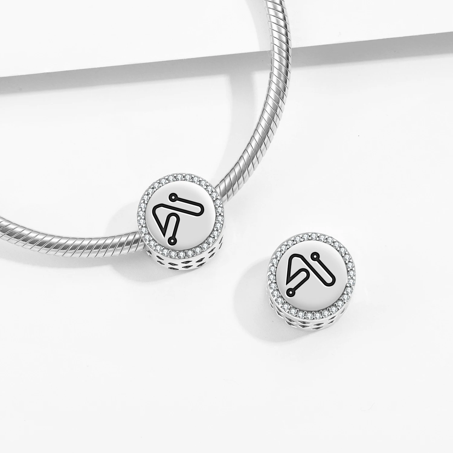 

Angels Symbols NANAEL 925 Sterling Silver Charm Bead DIY Bracelet Jewelry Gift