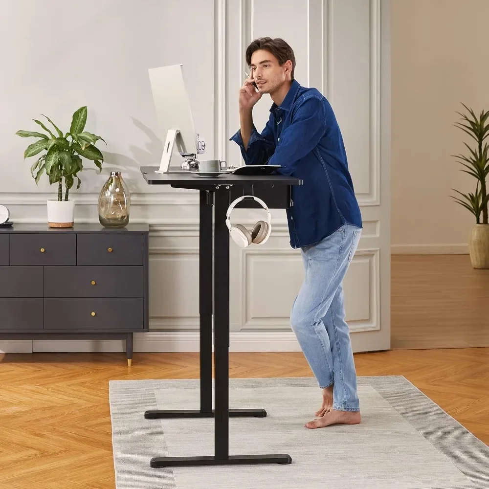 Electric Stand up Desk Frame,4 Memory Height Settings Height Adjustable Table Legs, Sit Stand Desk Frame Up to 47.2