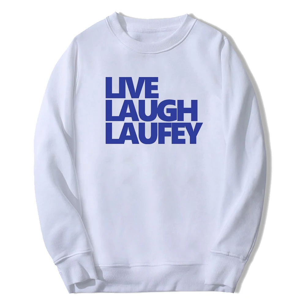 

Laufey Merch живой смех Laufey Логотип Мода Круглый вырез длинный рукав Уличная одежда для мужчин женщин Свитшот 2023 новая забавная одежда