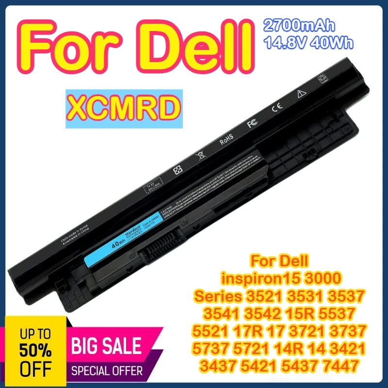 

Аккумулятор для ноутбука XCMRD для Dell Inspiron 15 3000 серии 3521 3531 3537 15R 5537 5521 17R 17 5737 3721 3737 14R 3421 5421 7447