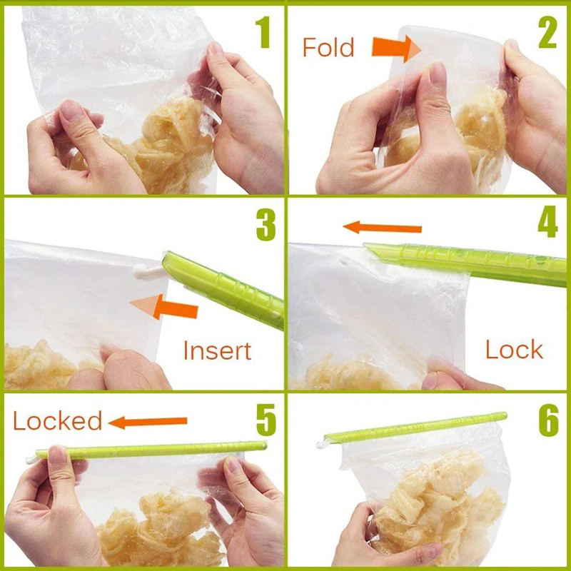 Bag Clip Food Snack Bag Sealing Clip Sealing Stick Food Saving Sealer Reusable Kitchen Storage Organizer Camping Food Clip