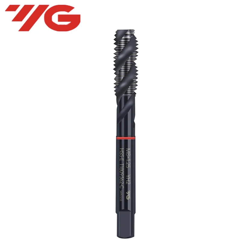 YG HSSE INOX-Taraud cannelé en spirale, machine à tarauder pointu avec cercle rouge, Corée du Sud, 1 pièce