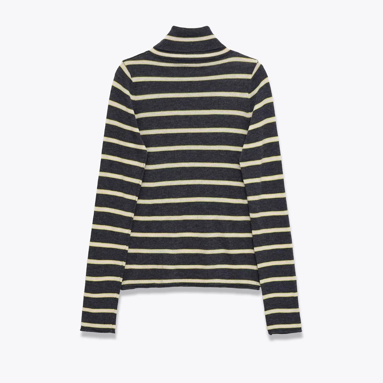 Faionable Ultradünne gestreifte Strickwaren JNLEAOG Damen SLE Herbst Neuankömmling Weiches Polyester Langes Sve Oberteil mit hohem Kragen