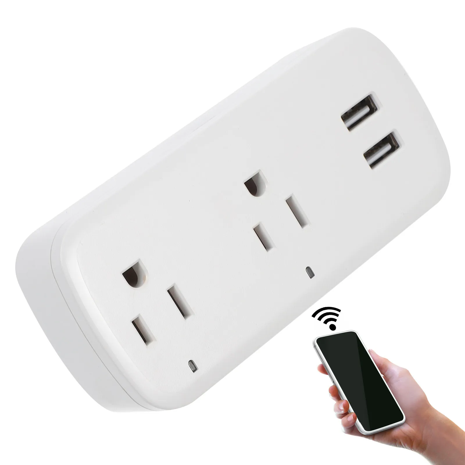 

1 шт. Wi-Fi розетка с двумя USB-портами для зарядки и управления сценариями питания