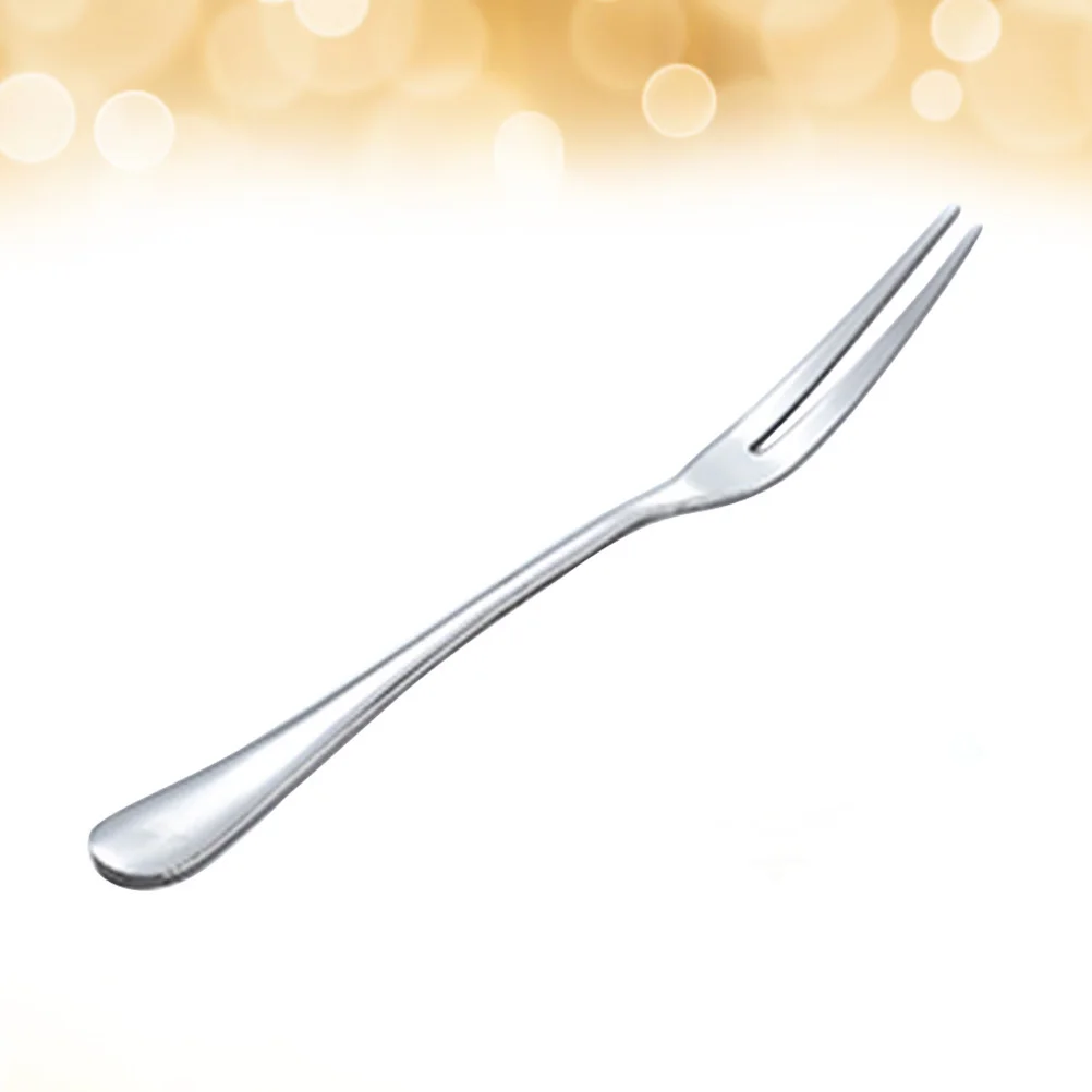 

5 pcs Delicate Useful Stainless Steel Fruit Fork Cake Fork Exquisite Fork for Use (Thicken Fork)