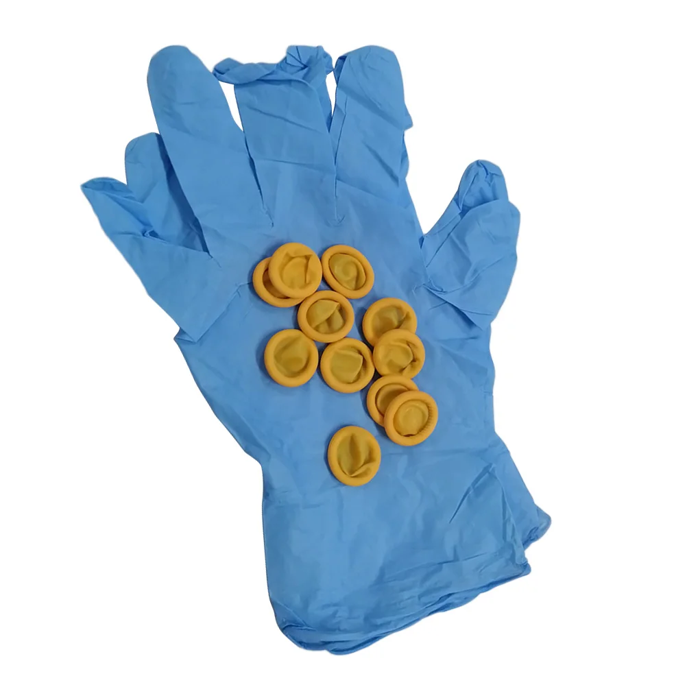 18pcs Gloves Disposable Protection Finger Cover Exam Rubber Finger Anti Static