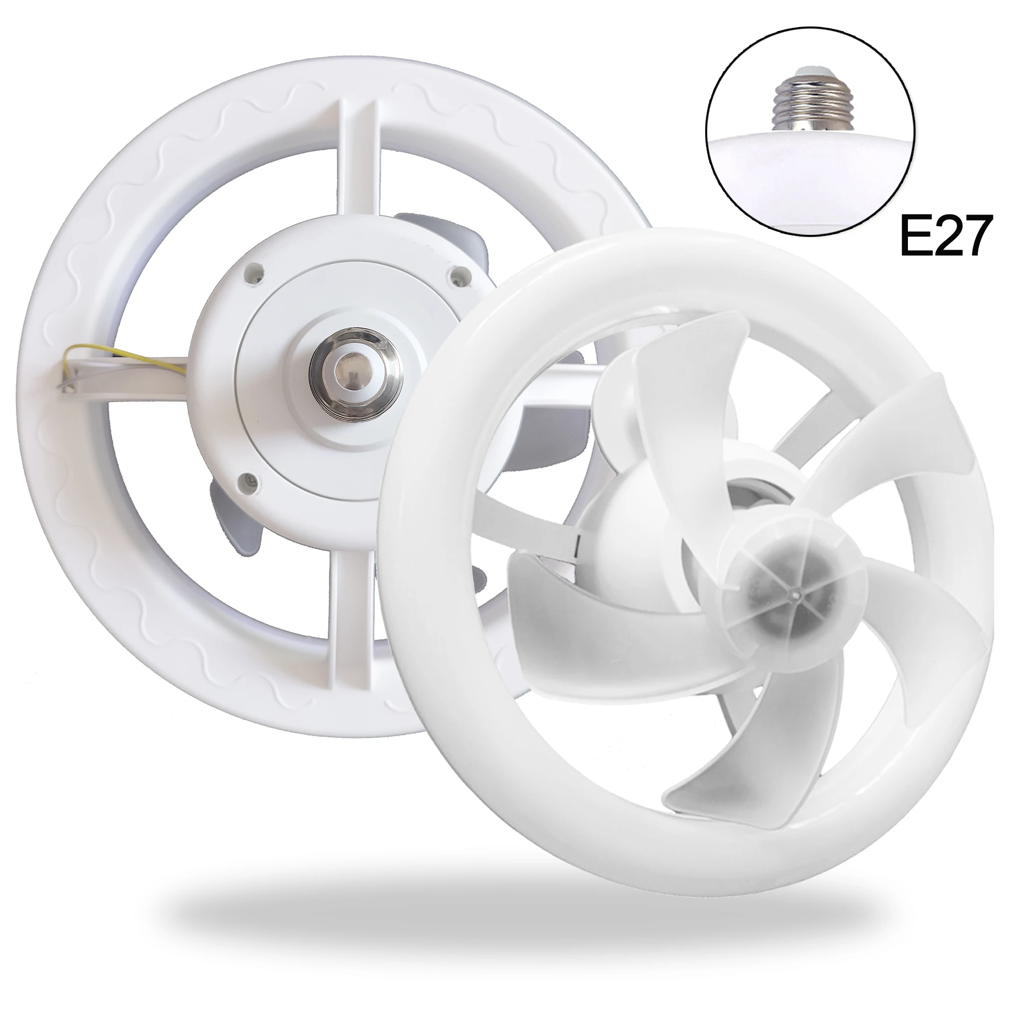 

360 ° rotating lighting fan light LED intelligent remote control ceiling fan 2-in-1 ceiling pendant light E27 screw mouth