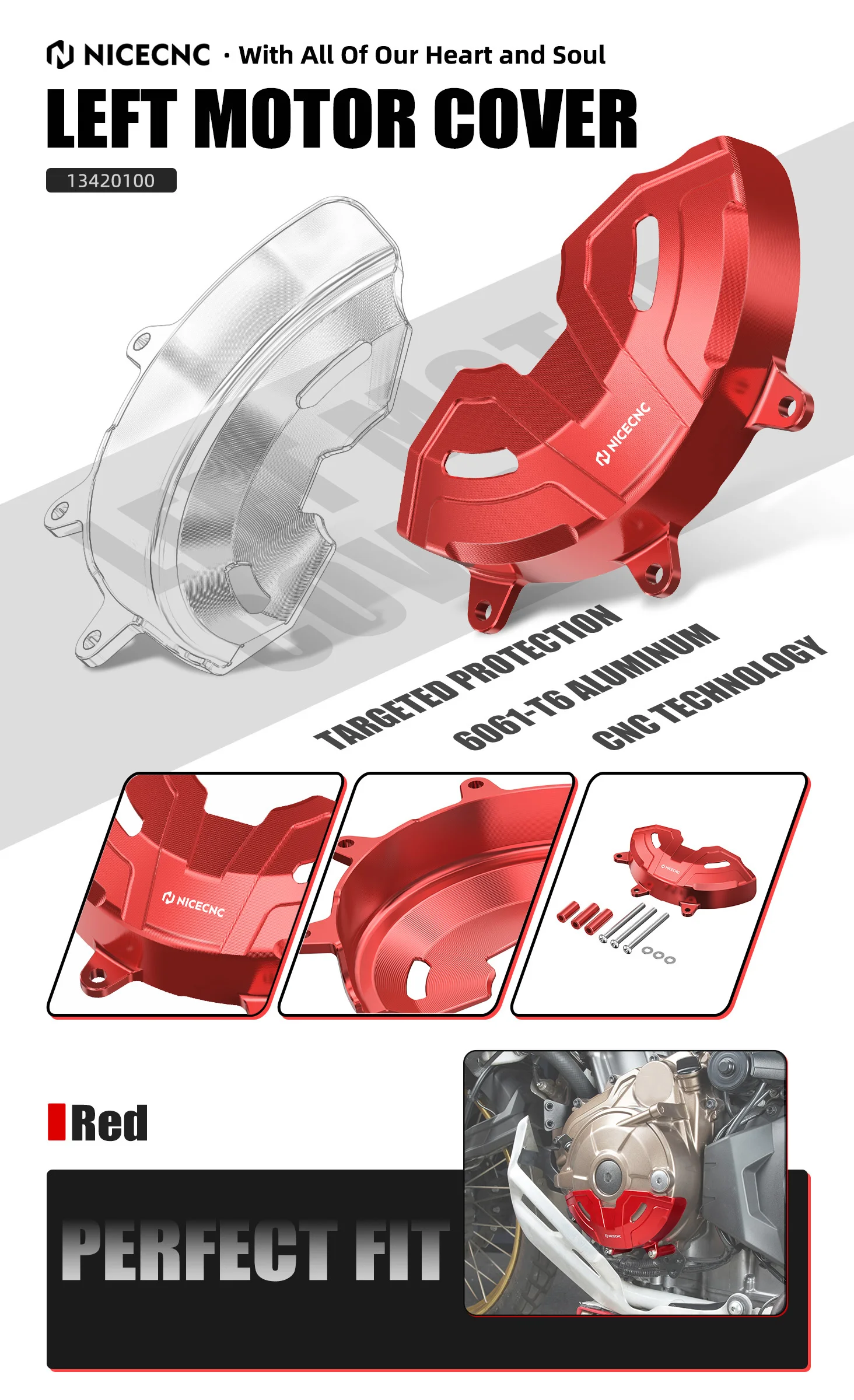 NICECNC Motorrad-Motorstatorabdeckung Schutz für Honda CRF1100L Africa Twin CRF 1100 L Africa Twin ADV Sports 2020-2025 2026 – Detail 2