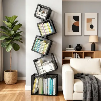 Creative Iron Art Floor Bookshelf 1