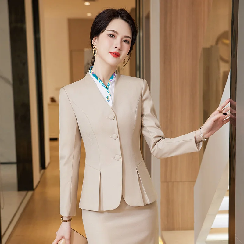 

Autumn Winter Women Business Suits Formal Uniform Styles Blazers Feminino for Women Professional Office Work Wear Outfits Set